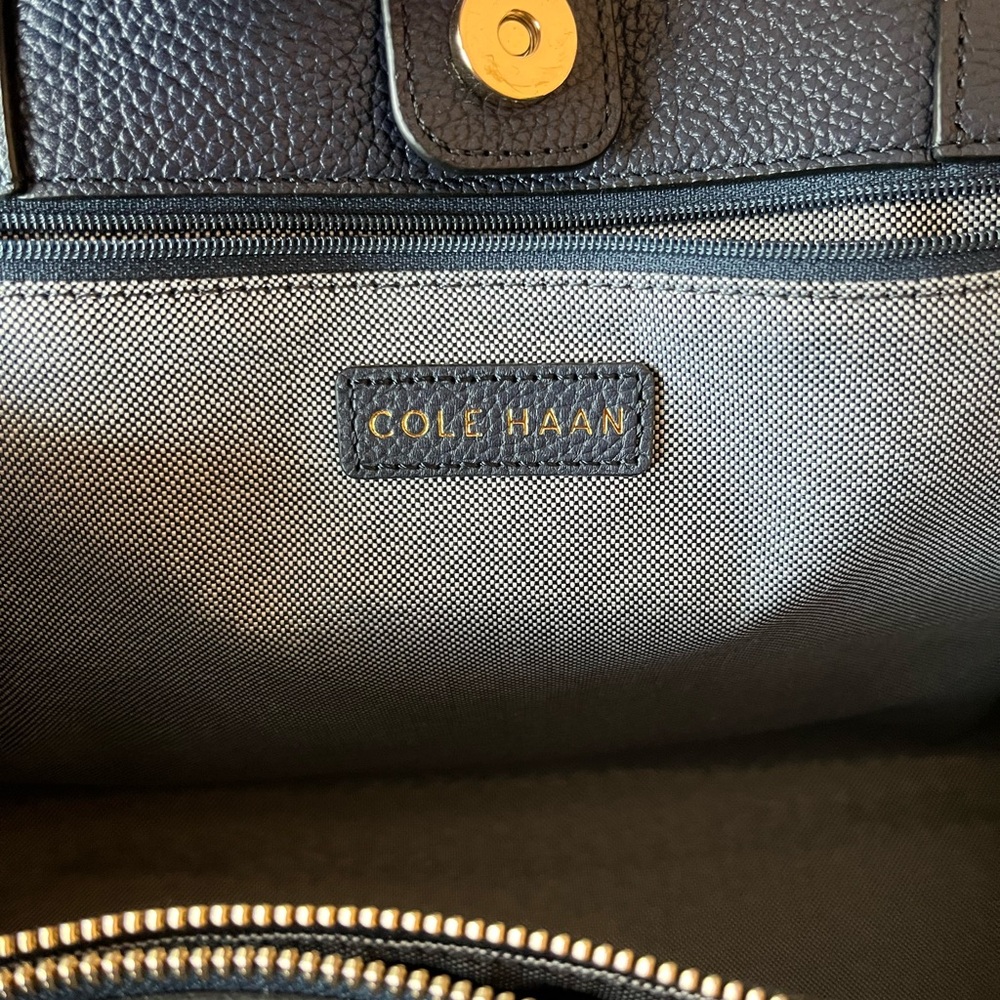 Cole Haan Grand Ambition Side Cinch Satchel, Navy/Blue - Picture 7 of 12